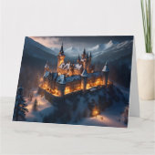 Winter Castle kerst Kaart. Kaart (Voorkant)