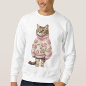 Winter Cat Sweatshirt - Gezellige Cat Lover Gift,  (Voorkant)
