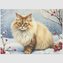 Winter Cat Tissue Paper Tissuepapier