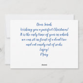 Winter Cats Funny Holiday Pun kerstkaart (Achterkant)