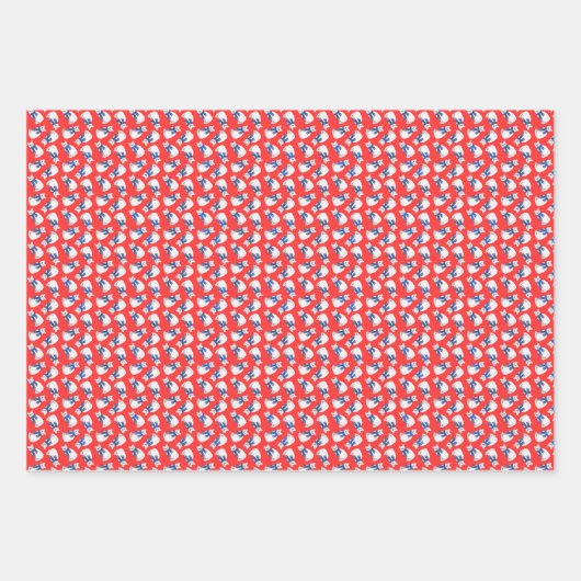 Winter Cats Wrapping Paper Flat Sheet Set of 3 (Voorkant 2)