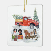 Winter Cavaliers kerstversiering Keramisch Ornament (Links)