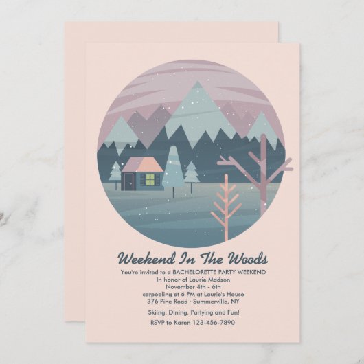 Winter Celebration Uitnodiging (Voorkant / Achterkant)