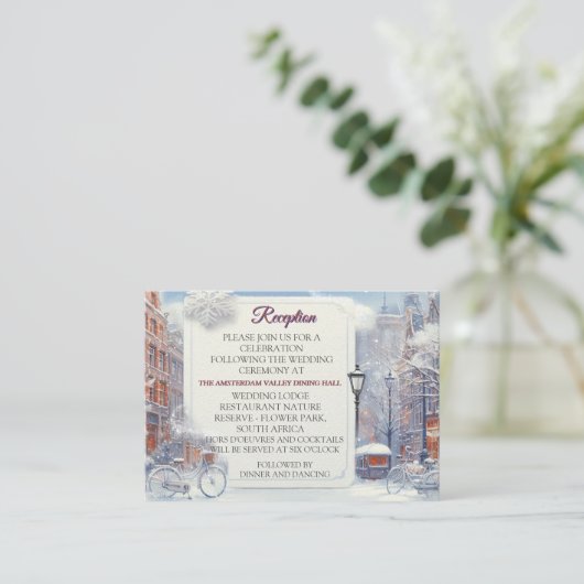 Winter Celebrations in Amsterdam Informatiekaartje (Staand voorkant)