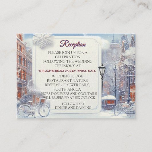 Winter Celebrations in Amsterdam Informatiekaartje (Voorkant)
