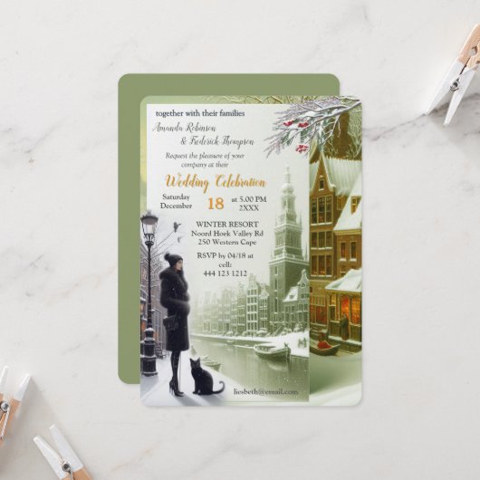 Winter Celebrations in Amsterdam Kaart (Voorkant / Achterkant in situ)