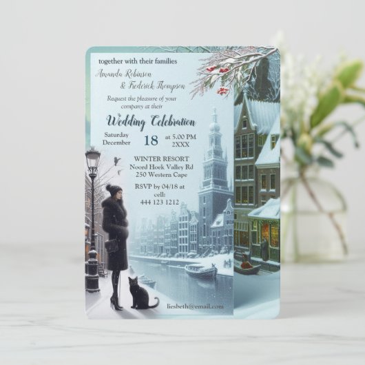 Winter Celebrations in Amsterdam Kaart (Staand voorkant)