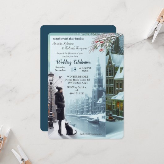 Winter Celebrations in Amsterdam Kaart (Voorkant / Achterkant in situ)