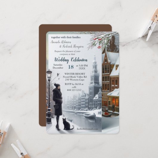 Winter Celebrations in Amsterdam Kaart (Voorkant / Achterkant in situ)