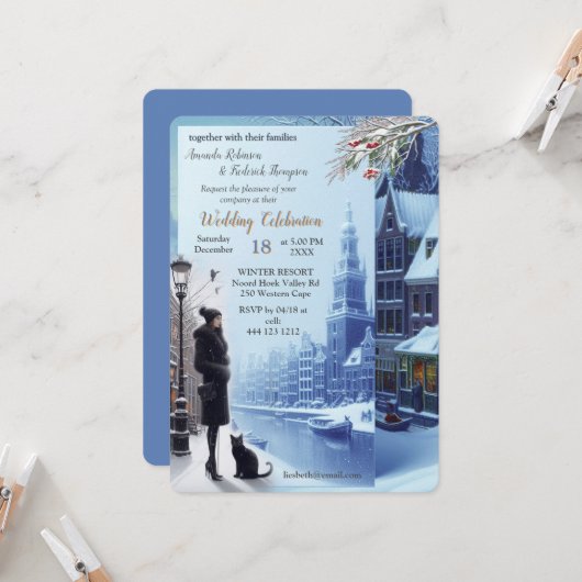 Winter Celebrations in Amsterdam Kaart (Voorkant / Achterkant in situ)