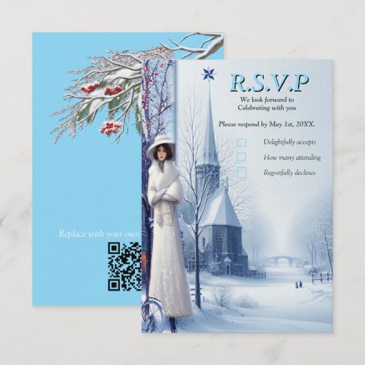 Winter Celebrations in Amsterdam RSVP Kaartje (Voorkant / Achterkant)