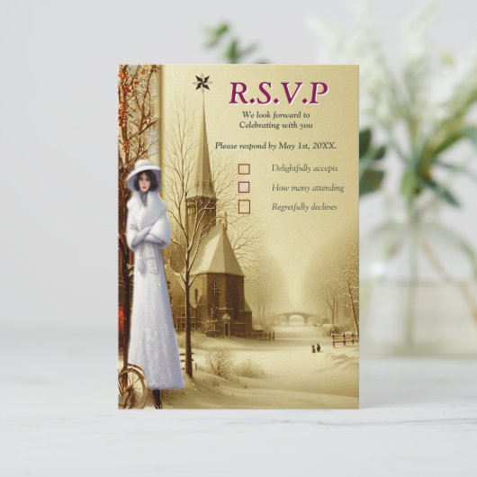 Winter Celebrations in Amsterdam RSVP Kaartje (Staand voorkant)