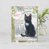 Winter Celebrations in the Snow, with Kittens Kaart (Staand voorkant)