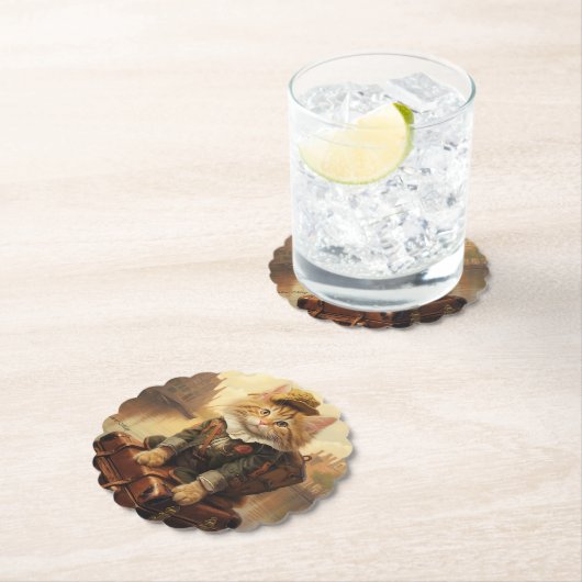 Winter Celebrations in the Snow, with Kittens Kartonnen Onderzetters (Insitu)