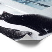 Winter Celebrations in the Snow, with Kittens Poster (Hoek)