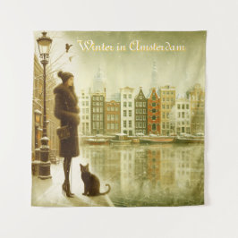 Winter Celebrations in the Snow, with Kittens Wandkleed