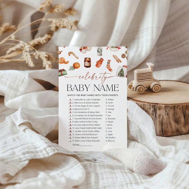 Winter Celebrity Baby Naam spel (Creator heeft geüpload)