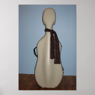 Winter Cello-druk Poster