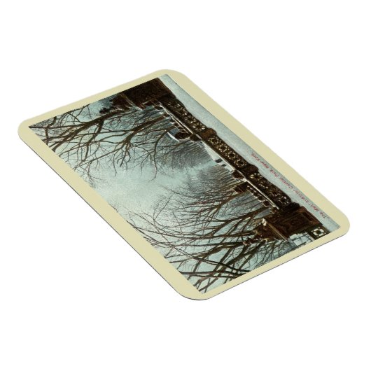 Winter Central Park NY  c1910 Magneet (Rechterzijde)