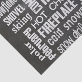 Winter Chalkboard Collage Tissuepapier (Detail)