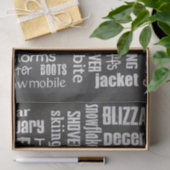 Winter Chalkboard Collage Tissuepapier (Geschenk)