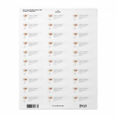 Winter Champagne Feest Terug Adres Label (Full Sheet)