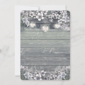 Winter Cherry Blossom Branches & Lantern Wedding Kaart (Achterkant)