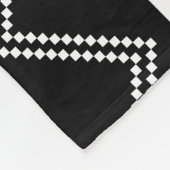 Winter Chic Red White + Black Zigzag Blanket Fleece Deken (Hoek)