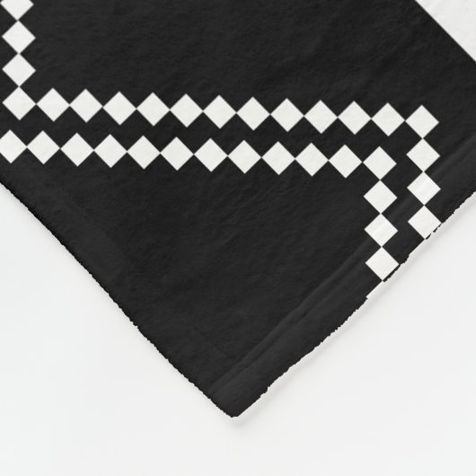 Winter Chic Red White + Black Zigzag Blanket Fleece Deken (Hoek)