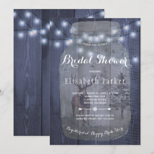 Winter Chic Rustic Barn Wood Vrijgezellenfeest Kaart