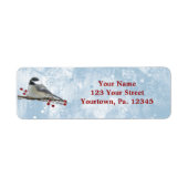 Winter Chickade Adreslabel Etiket (Voorkant)