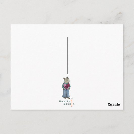 Winter Chickadee Briefkaart (Achterkant)