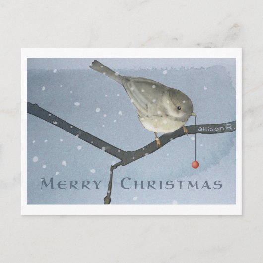 Winter Chickadee Briefkaart (Voorkant)