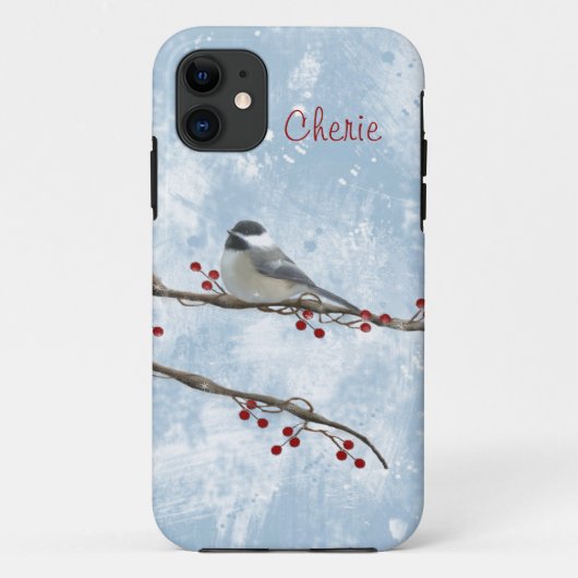 Winter Chickadee Case-Mate iPhone Case (Achterkant)