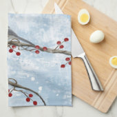 Winter Chickadee Kitchen Towel Theedoek (Quarter Fold)