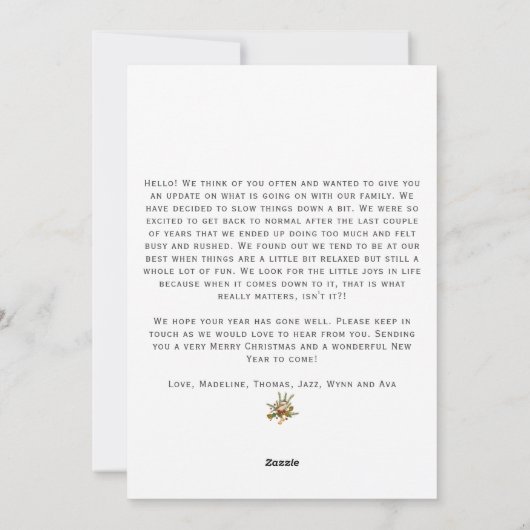 Winter Chickadee Merry Feestdagenkaart (Achterkant)