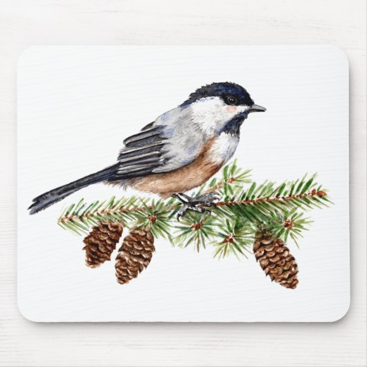 Winter Chickadee Muismat (Voorkant)