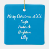 Winter Chickadee op Holly Woodcut Winter Feestdage Keramisch Ornament (Achterkant)