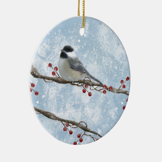 Winter Chickadee Ornament (Rechts)