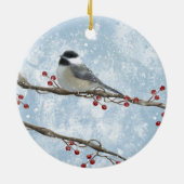 Winter Chickadee Ornament (Achterkant)