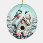 Winter Chickadee-Ornament Keramisch Ornament (Links)