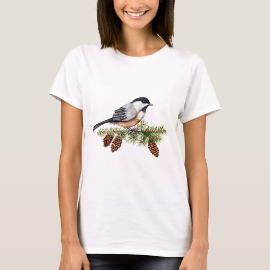 Winter Chickadee T-shirt (Voorkant)