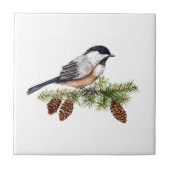Winter Chickadee Tegeltje (Voorkant)