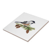 Winter Chickadee Tegeltje (Zijkant)