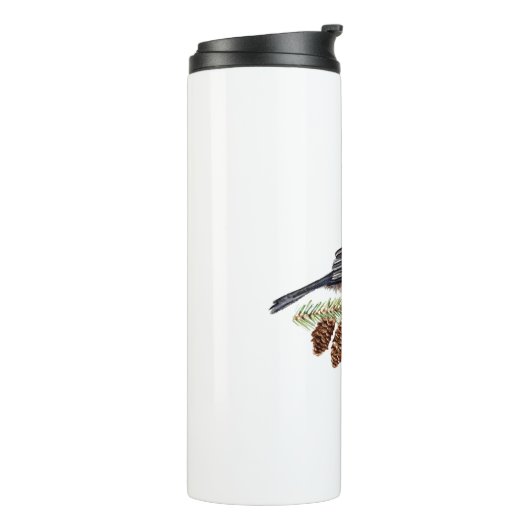 Winter Chickadee Thermosbeker (Gedraaid links)