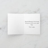 Winter Chickadee Watercolor Christmas Card – Peace Feestdagen Kaart (Binnen)