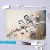 Winter Chickadees Tissuepapier (Craft)