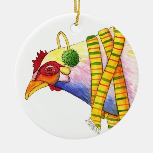 Winter Chicken Ornament (Voorkant)