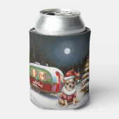 Winter Chihuahua Caravan Kerstavontuur Blikjeskoeler (Blikje Voorkant)