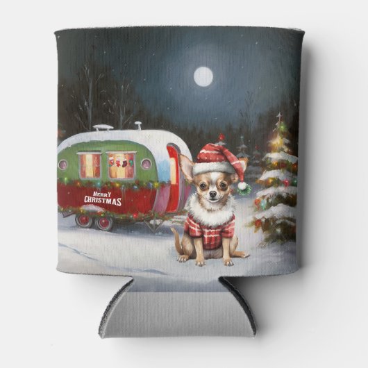 Winter Chihuahua Caravan Kerstavontuur Blikjeskoeler (Voorkant)